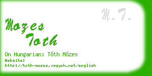 mozes toth business card